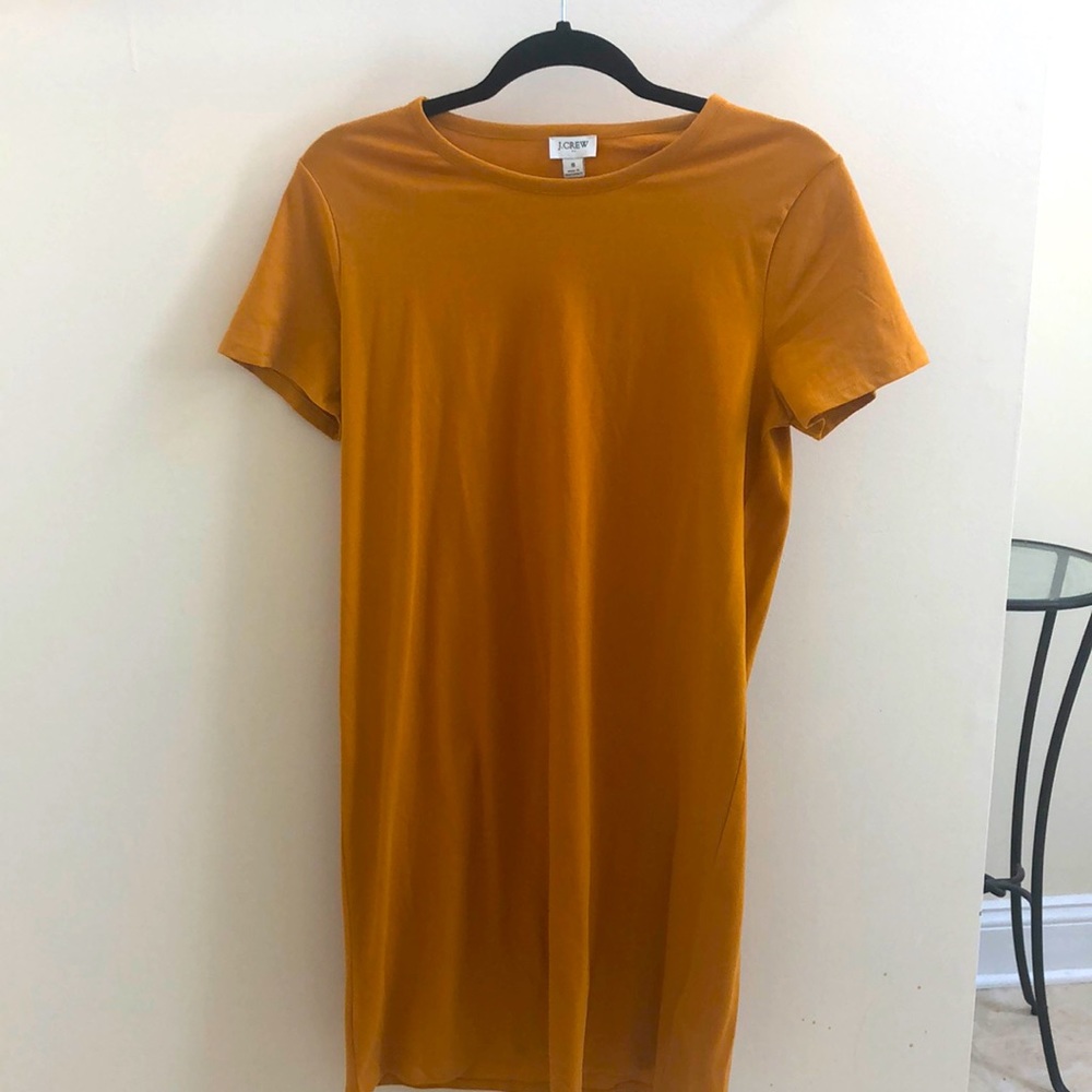 J. Crew Mustard Yellow Tshirt Dress